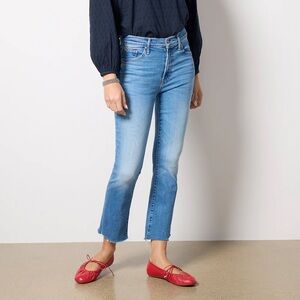 MOTHER Insider Crop Step Fray in Out of the Blue 24